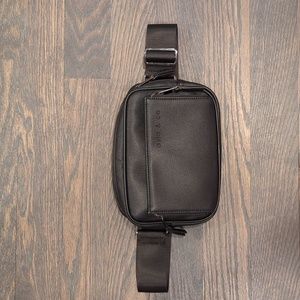 Ayla & Co black leather fannypack